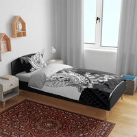 Hafa Adai Guam Bedding Set Polynesian Palm Tree Tattoo Hibiscus and Plumeria Art