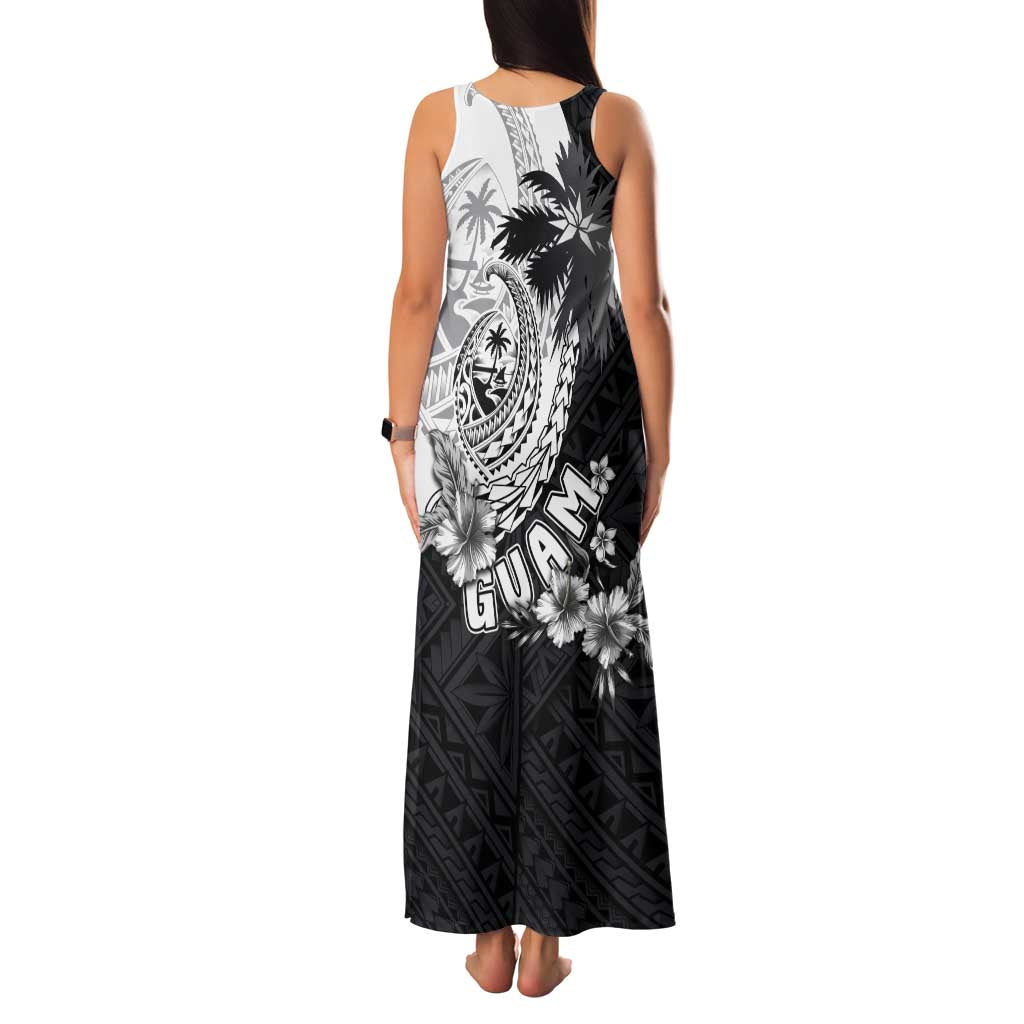 Hafa Adai Guam Family Matching Tank Maxi Dress and Hawaiian Shirt Polynesian Palm Tree Tattoo Hibiscus and Plumeria Art