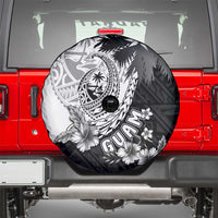 Hafa Adai Guam Spare Tire Cover Polynesian Palm Tree Tattoo Hibiscus and Plumeria Art