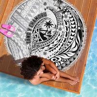 Guam-Land of the Chamorro Beach Blanket Polynesian Tattoo Style Hibiscus and Plumeria Art