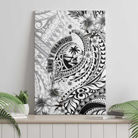 Guam-Land of the Chamorro Canvas Wall Art Polynesian Tattoo Style Hibiscus and Plumeria Art