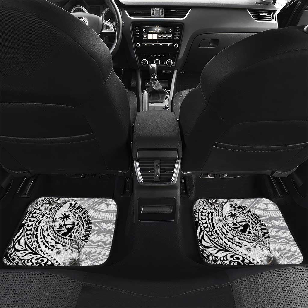Guam-Land of the Chamorro Car Mats Polynesian Tattoo Style Hibiscus and Plumeria Art