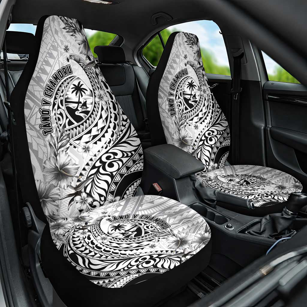 Guam-Land of the Chamorro Car Seat Cover Polynesian Tattoo Style Hibiscus and Plumeria Art