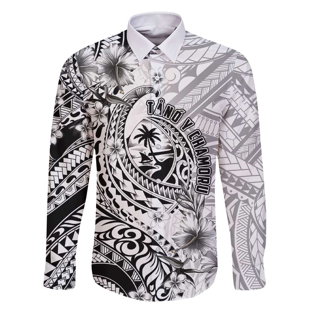 Guam-Land of the Chamorro Family Matching Short Sleeve Bodycon Dress and Hawaiian Shirt Polynesian Tattoo Style Hibiscus and Plumeria Art