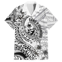 Guam-Land of the Chamorro Hawaiian Shirt Polynesian Tattoo Style Hibiscus and Plumeria Art