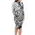 Guam-Land of the Chamorro Long Sleeve Bodycon Dress Polynesian Tattoo Style Hibiscus and Plumeria Art