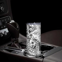 Guam-Land of the Chamorro Skinny Tumbler Polynesian Tattoo Style Hibiscus and Plumeria Art
