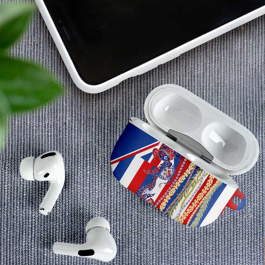 Hawaiian Sea Animals AirPods Case with Lei and Flag Style LT03 - Polynesian Pride