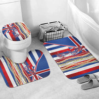 Hawaiian Sea Animals Bathroom Set with Lei and Flag Style LT03 Mat Set Only (3 pcs) One Size Multicolor - Polynesian Pride