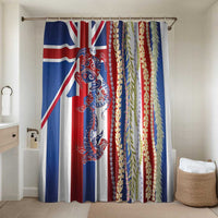 Hawaiian Sea Animals Bathroom Set with Lei and Flag Style LT03 Shower Curtain Only Multicolor - Polynesian Pride