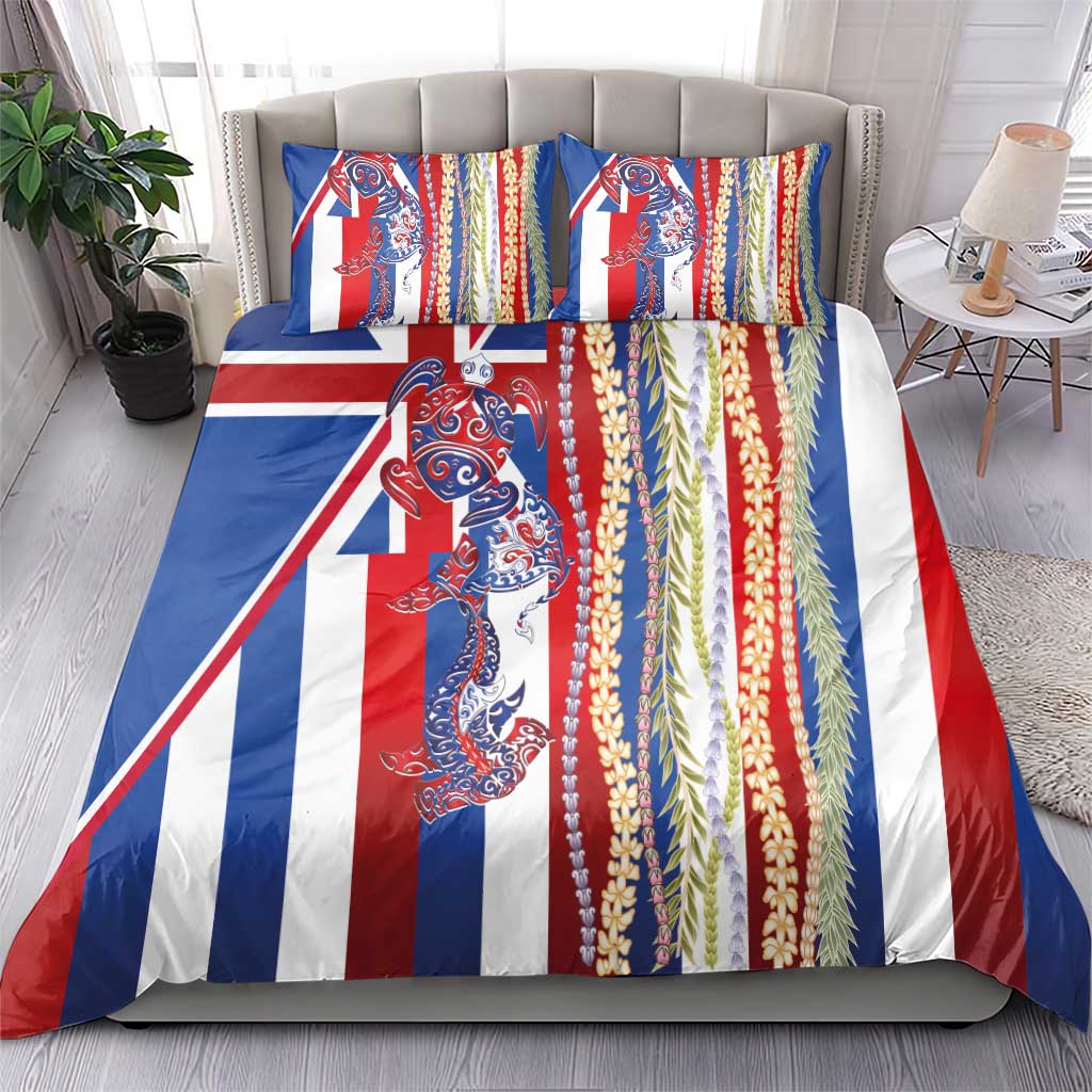 Hawaiian Sea Animals Bedding Set with Lei and Flag Style LT03 - Polynesian Pride