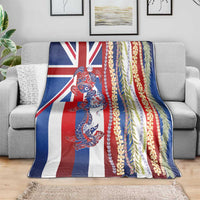 Hawaiian Sea Animals Blanket with Lei and Flag Style LT03 - Polynesian Pride