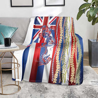 Hawaiian Sea Animals Blanket with Lei and Flag Style LT03 - Polynesian Pride