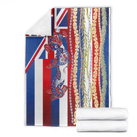 Hawaiian Sea Animals Blanket with Lei and Flag Style LT03 - Polynesian Pride