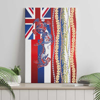 Hawaiian Sea Animals Canvas Wall Art with Lei and Flag Style LT03 - Polynesian Pride