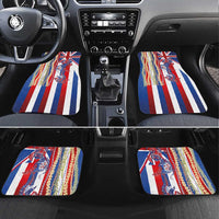 Hawaiian Sea Animals Car Mats with Lei and Flag Style LT03 Set 4pcs Multicolor - Polynesian Pride