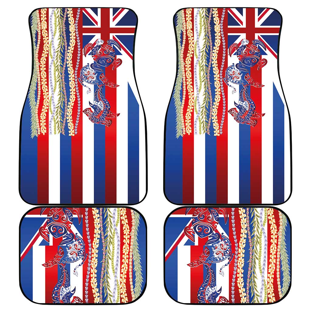 Hawaiian Sea Animals Car Mats with Lei and Flag Style LT03 - Polynesian Pride