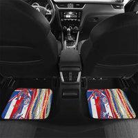 Hawaiian Sea Animals Car Mats with Lei and Flag Style LT03 Set 2pcs - Back Multicolor - Polynesian Pride