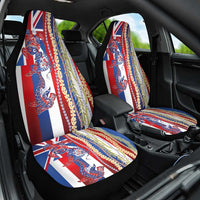 Hawaiian Sea Animals Car Seat Cover with Lei and Flag Style LT03 One Size Multicolor - Polynesian Pride