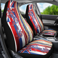Hawaiian Sea Animals Car Seat Cover with Lei and Flag Style LT03 - Polynesian Pride