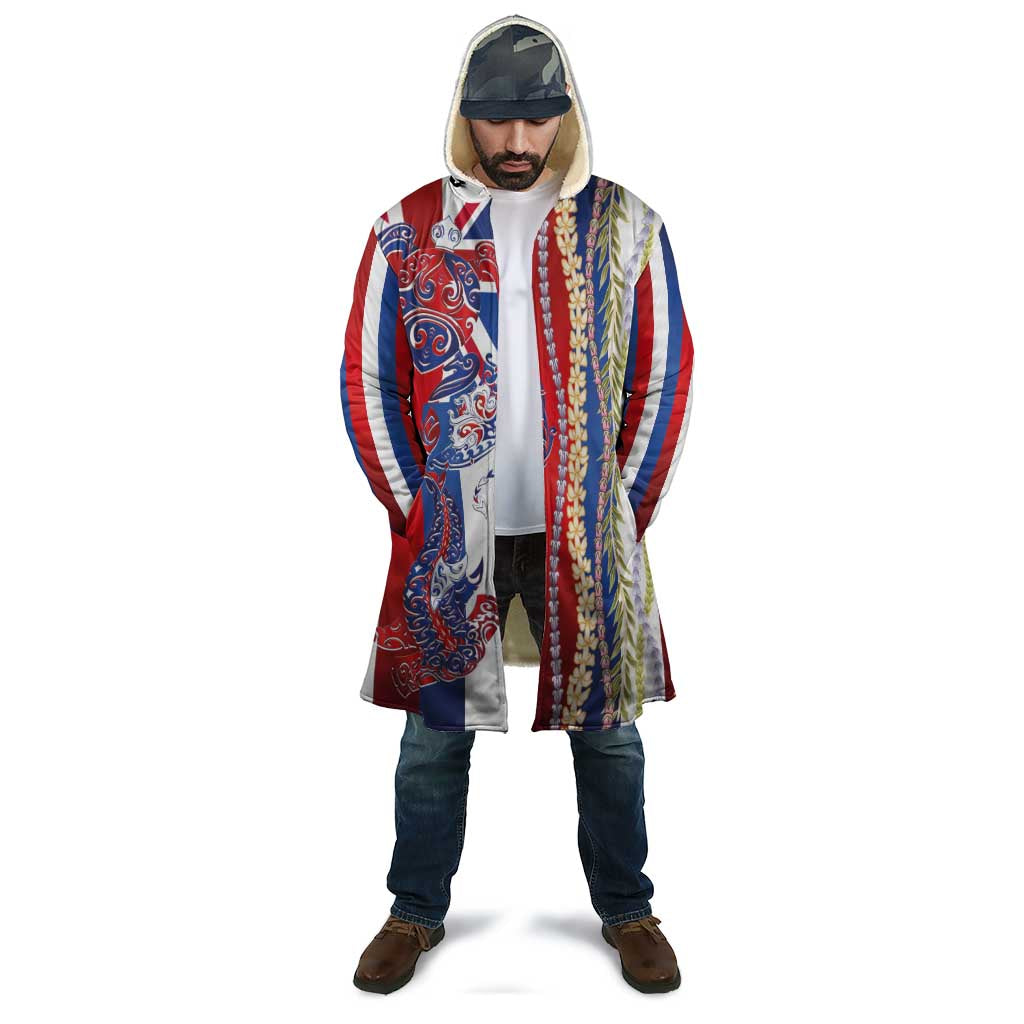 Hawaiian Sea Animals Cloak with Lei and Flag Style LT03 - Polynesian Pride