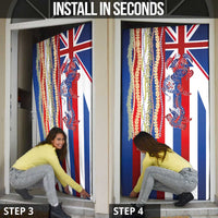 Hawaiian Sea Animals Door Cover with Lei and Flag Style LT03 - Polynesian Pride