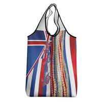 Hawaiian Sea Animals Grocery Bag with Lei and Flag Style LT03 - Polynesian Pride
