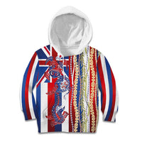 Hawaiian Sea Animals Kid Hoodie with Lei and Flag Style