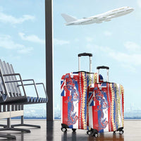 Hawaiian Sea Animals Luggage Cover with Lei and Flag Style LT03 - Polynesian Pride