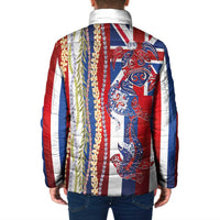 Hawaiian Sea Animals Padded Jacket with Lei and Flag Style LT03 - Polynesian Pride