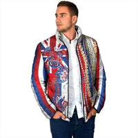 Hawaiian Sea Animals Padded Jacket with Lei and Flag Style LT03 - Polynesian Pride