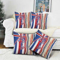 Hawaiian Sea Animals Pillow Cover with Lei and Flag Style LT03 - Polynesian Pride