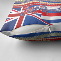 Hawaiian Sea Animals Pillow Cover with Lei and Flag Style LT03 - Polynesian Pride