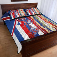 Hawaiian Sea Animals Quilt Bed Set with Lei and Flag Style LT03 - Polynesian Pride