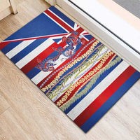 Hawaiian Sea Animals Rubber Doormat with Lei and Flag Style LT03 - Polynesian Pride