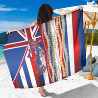 Hawaiian Sea Animals Sarong with Lei and Flag Style