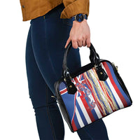 Hawaiian Sea Animals Shoulder Handbag with Lei and Flag Style LT03 - Polynesian Pride