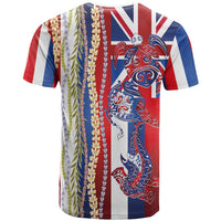 Hawaiian Sea Animals T Shirt with Lei and Flag Style LT03 - Polynesian Pride