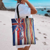 Hawaiian Sea Animals Tote Bag with Lei and Flag Style LT03 - Polynesian Pride