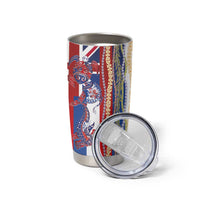 Hawaiian Sea Animals Tumbler Cup with Lei and Flag Style LT03 - Polynesian Pride