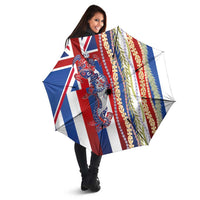 Hawaiian Sea Animals Umbrella with Lei and Flag Style LT03 - Polynesian Pride