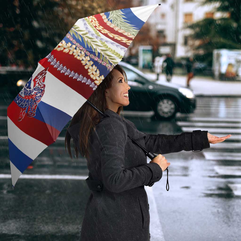 Hawaiian Sea Animals Umbrella with Lei and Flag Style LT03 - Polynesian Pride