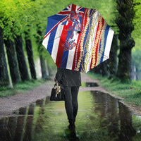 Hawaiian Sea Animals Umbrella with Lei and Flag Style LT03 - Polynesian Pride