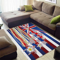 Hawaiian Polynesian Tribal Turtles Area Rug with Lei and Flag Style LT03 - Polynesian Pride