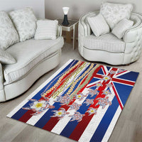 Hawaiian Polynesian Tribal Turtles Area Rug with Lei and Flag Style LT03 - Polynesian Pride