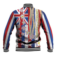Hawaiian Polynesian Tribal Turtles Baseball Jacket with Lei and Flag Style LT03 - Polynesian Pride
