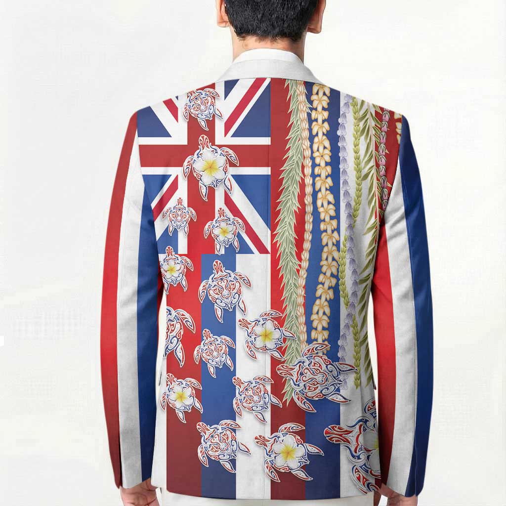 Hawaiian Polynesian Tribal Turtles Blazer with Lei and Flag Style LT03 - Polynesian Pride