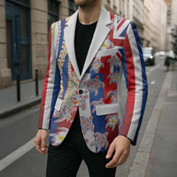 Hawaiian Polynesian Tribal Turtles Blazer with Lei and Flag Style LT03 - Polynesian Pride