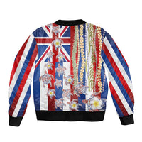 Hawaiian Polynesian Tribal Turtles Bomber Jacket with Lei and Flag Style LT03 - Polynesian Pride