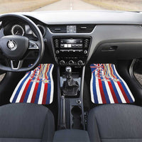 Hawaiian Polynesian Tribal Turtles Car Mats with Lei and Flag Style